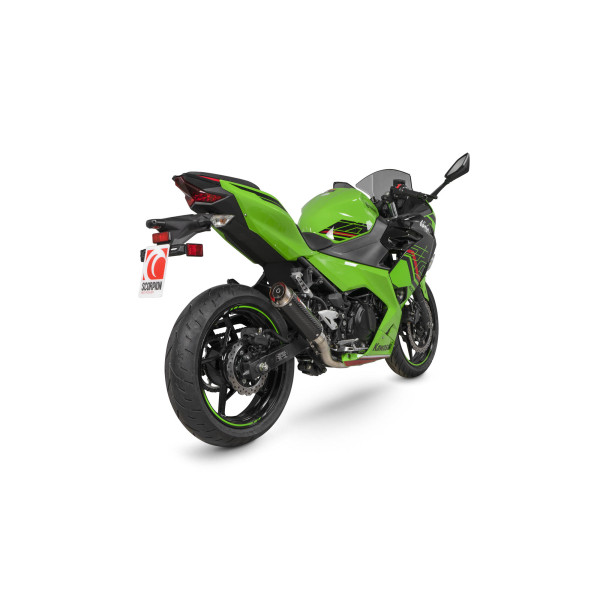 Scorpion Exhaust Kawasaki Ninja 400 2018 - 2023 RP1-GP Race System Carbon Fibre Sleeve